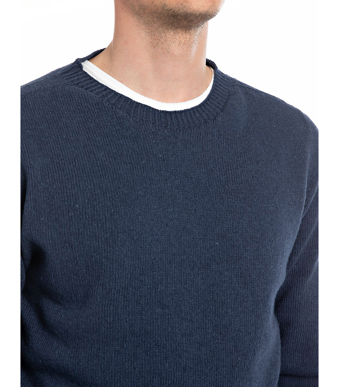 リサイクルコットンMIX クルーネックプルオーバー 詳細画像 ブルー 3